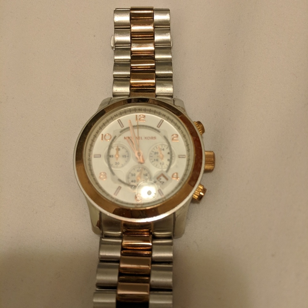 Michael Kors Two Tone Oversize Watch